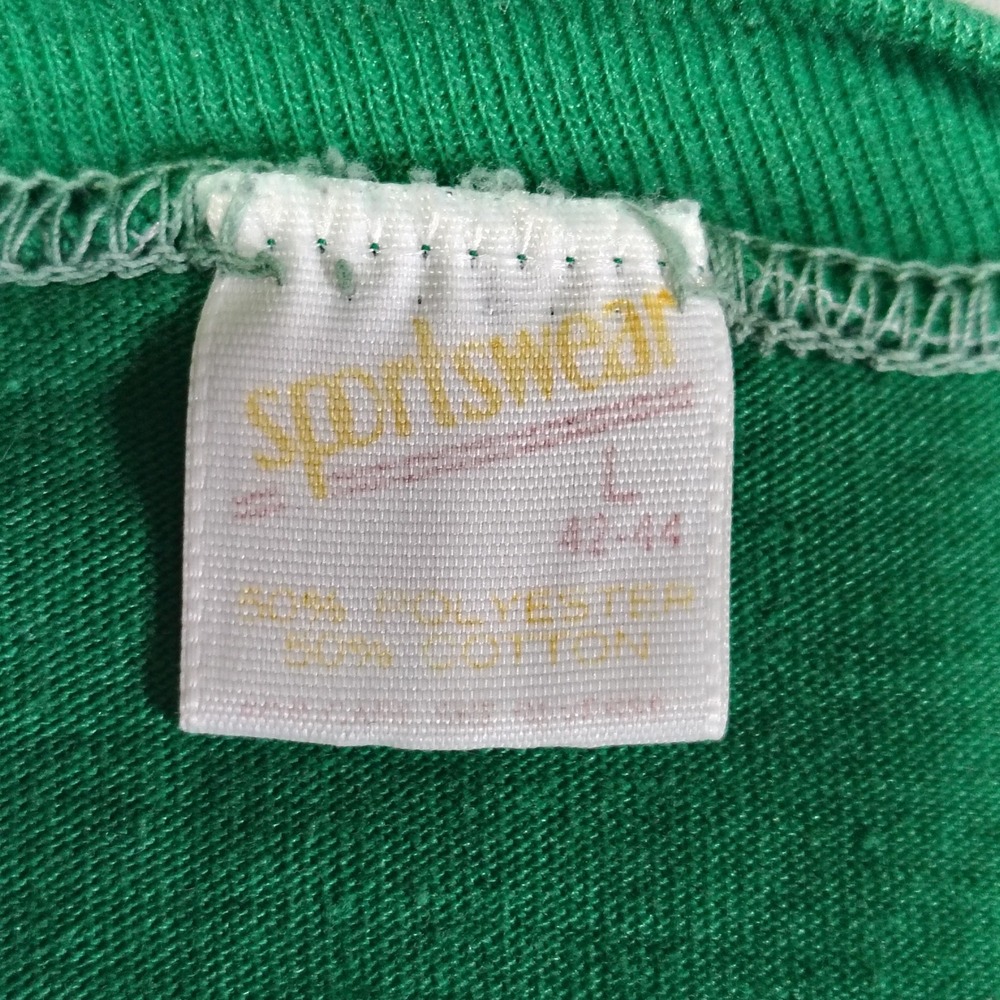 Vintage Wild West Slug Fest T Shirt Green Single Stitch 80s Mens Large 50/50 - Picture 7 of 11